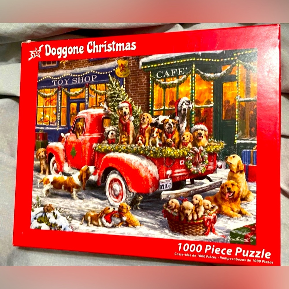 Doggone Christmas 1000 piece puzzle 30” x 24